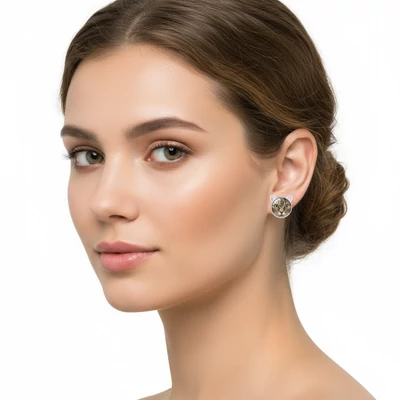 Üveges cicás fülbevaló