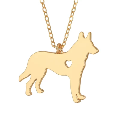 Aranyozott németjuhász nyaklánc