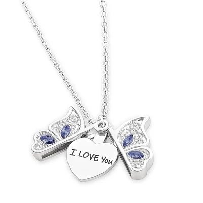 Nyitható medálos pillangós szerelem nyaklánc
