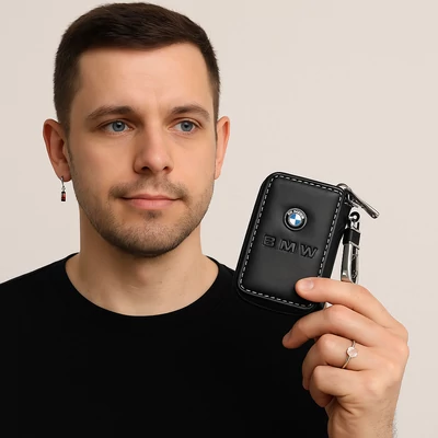Műbőr BMW kulcstartó