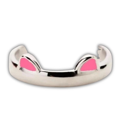 Macskafüles gyűrű (pink)