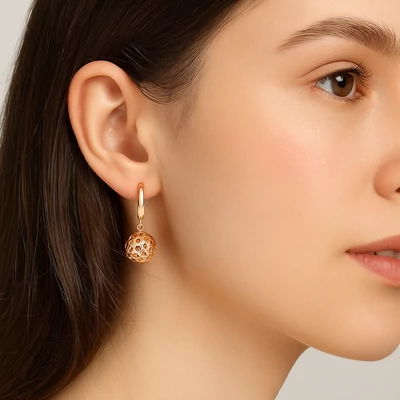 Pandora stílusú szíves fülbevaló