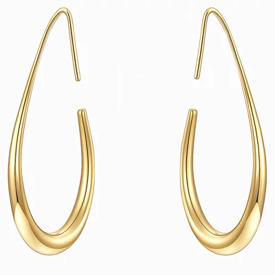 Minimalista arany színű acél fülbevaló