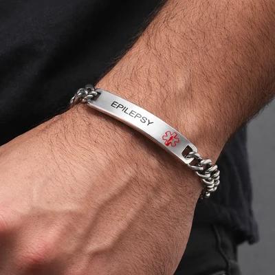 Acél epilepszia karkötő