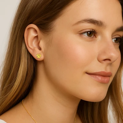 Kutya tappancsos fülbevaló