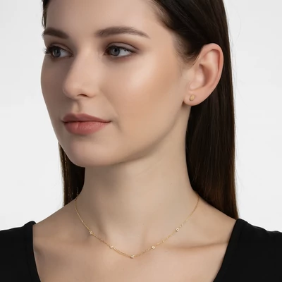 Öt kristályos aranyozott nyaklánc