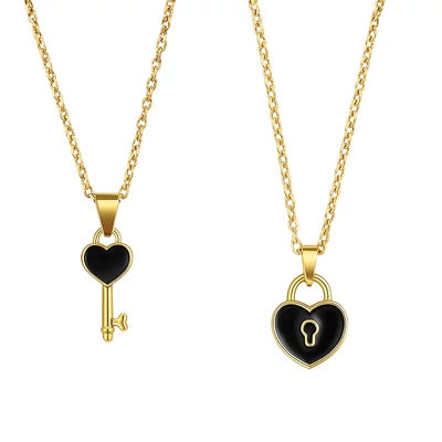Kulcs és lakat dupla nyaklánc