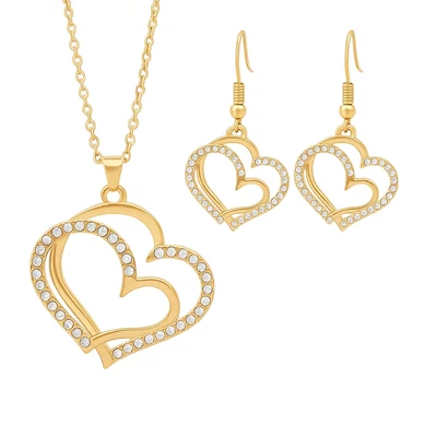 Szív alakú ékszer szett