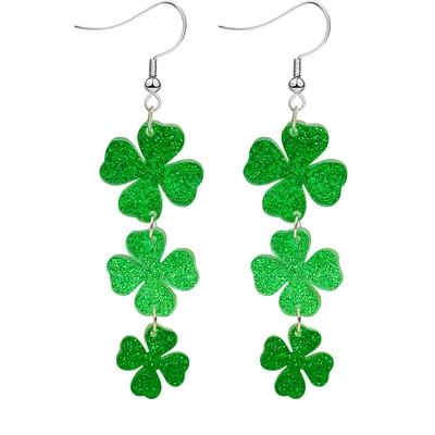 Szerencsehozó lóherés fülbevaló