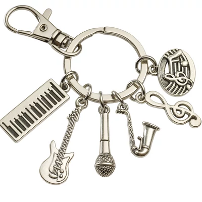 Zenész kulcstartó