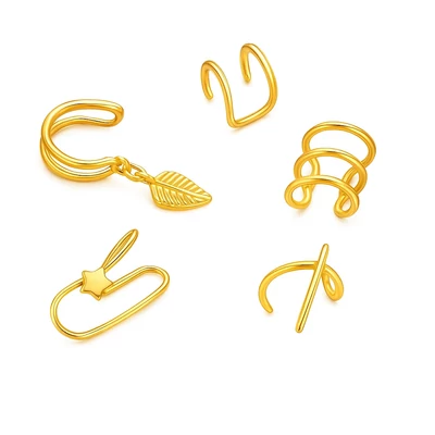 Ötrészes leveles fülbevaló szett