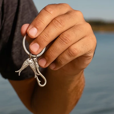 Horgász kulcstartó