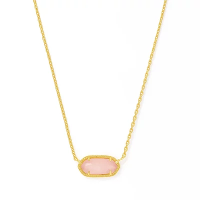 Aranyozott rózsakvarc medálos nyaklánc