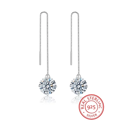 Köves ezüst fülbevaló