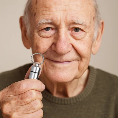 Gyógyszertartó kulcstartó