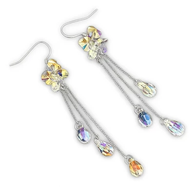 Szivárványos köves fülbevaló