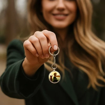 Kis herceg kulcstartó 3D üveglencsével