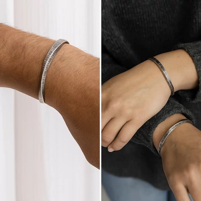 Csavart egyiptomi fém karkötő