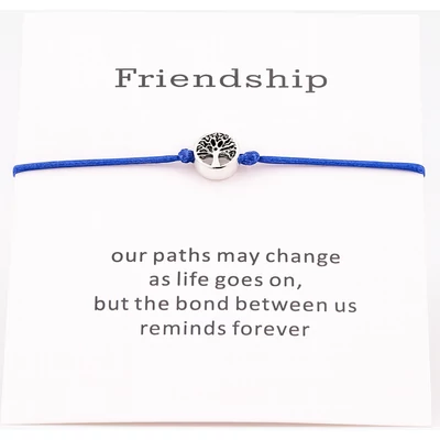 Életfás barátság karkötő ezüst medállal