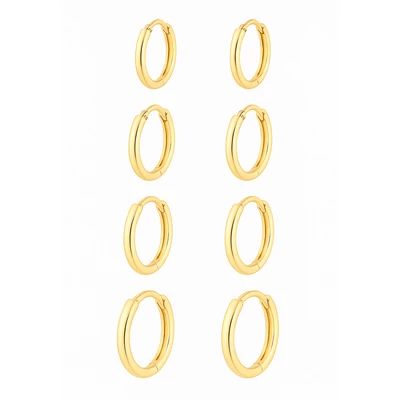 Acél karika fülbevaló/piercing szett