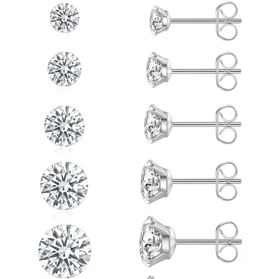 Acél cirkonköves fülbevaló szett