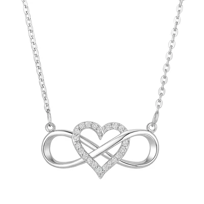 Végtelen jeles szíves nyaklánc
