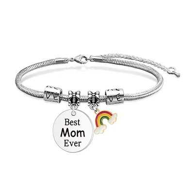 Acél &amp;quot;A legjobb anya&amp;quot; karkötő