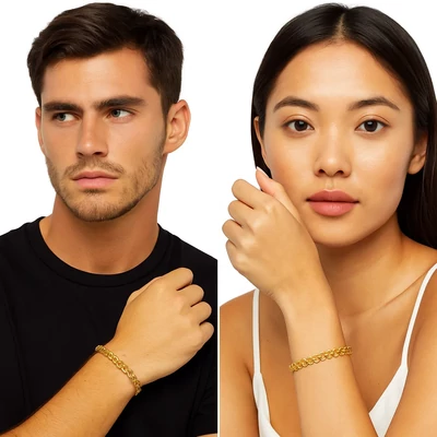 Aranyozott acél karkötő