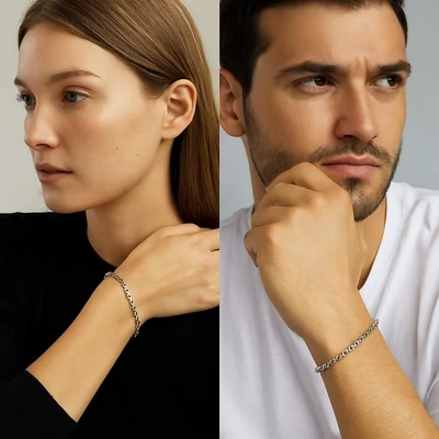 Vékony acél karkötő