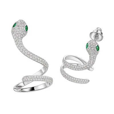 Acél kígyós fülbevaló