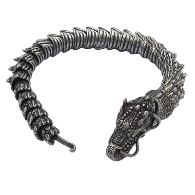 Acél sárkányos karkötő