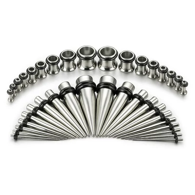 18 db-os acél fültágító szett