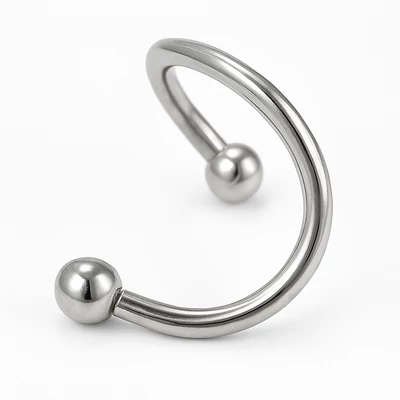 Acél S alakú piercing