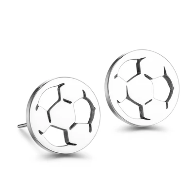 Acél focilabdás fülbevaló