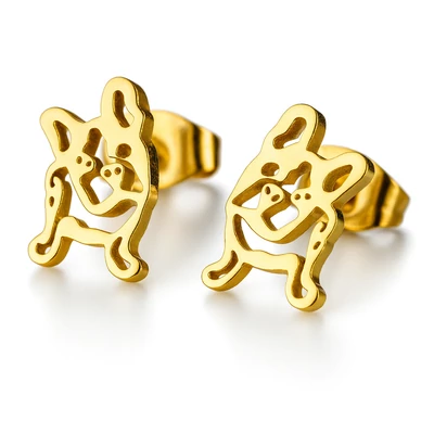 Acél bulldog fülbevaló