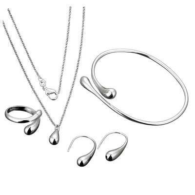 Vízcsepp ékszer szett nyaklánccal és fülbevalóval