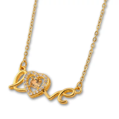 Ragyogó LOVE acél nyaklánc