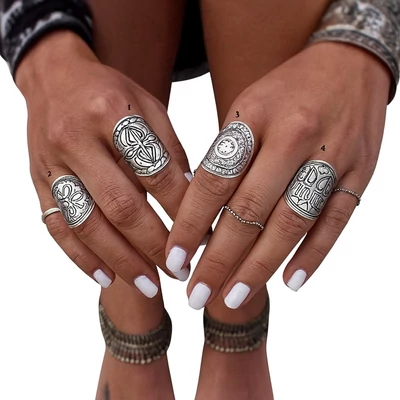 Bohém gyűrű szett