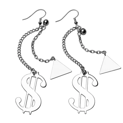 Dollárjeles lógós fülbevaló