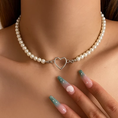 Szíves gyöngy nyaklánc
