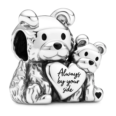 Kutyus és kölyke Pandora stílusú medál