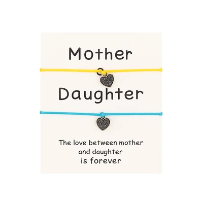Kék-sárga anya-lánya páros karkötő