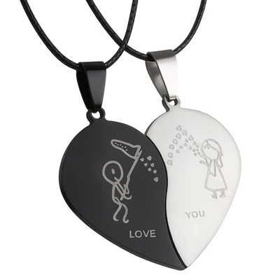 Hálós páros acél nyaklánc