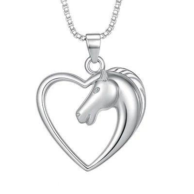 Szíves ló nyaklánc