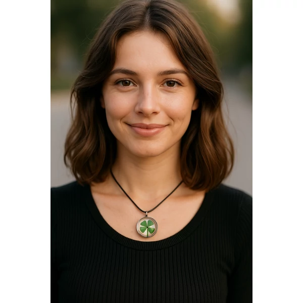 Lóhere üvegben nyaklánc modell