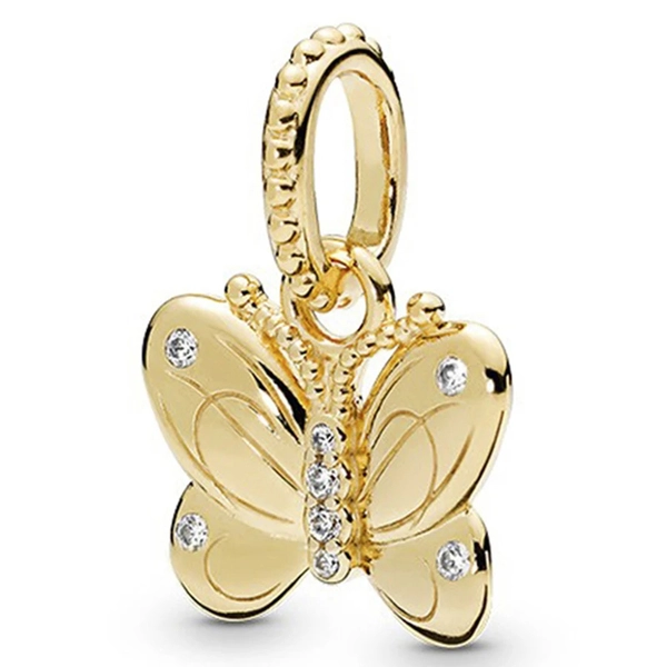 Arany pillangós Pandora stílusú medál