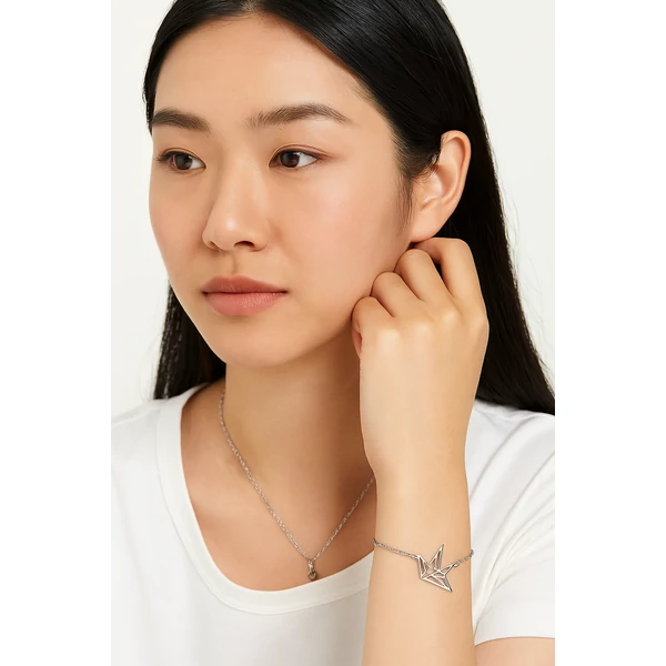 Madárkás origami karkötő modell