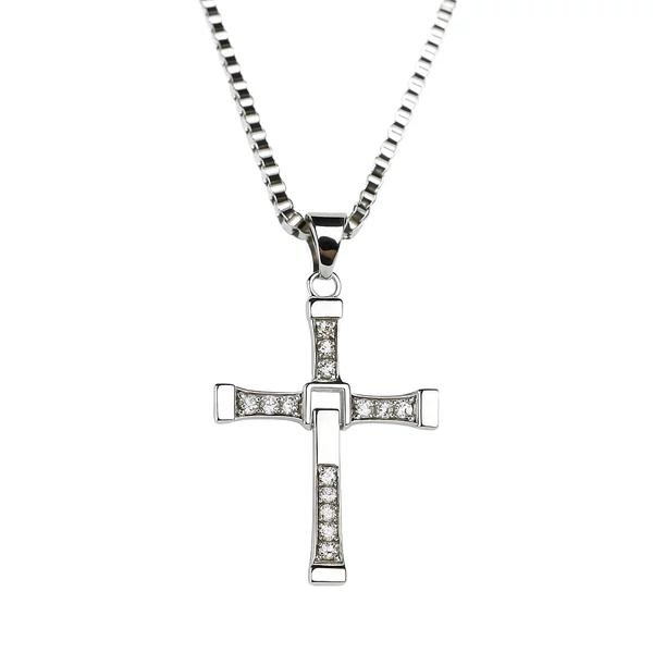 Halálos iramban kereszt nyaklánc strasszkövekkel