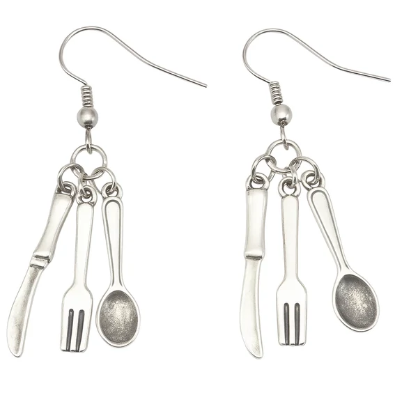 Evőeszköz fülbevaló