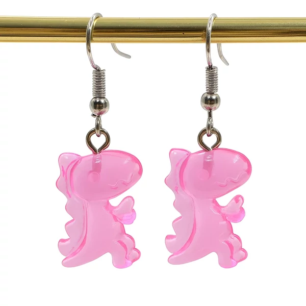 Színes dinós fülbevaló